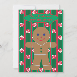 Cartão De Festividades Homem de Gingerpão de Natal divertido e Rico