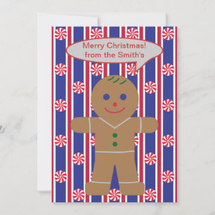 Cartão De Festividades Homem de Gingerpão de Pimenta de Natal divertido e