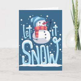 Cartão De Festividades homem de neve Natal