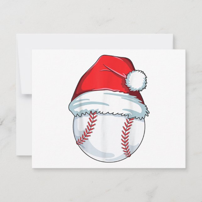 Cartão De Festividades Homens da Bola Santa Hat de Baseball (Frente)