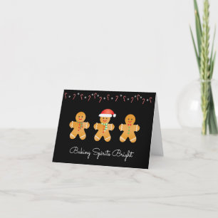 Cartão De Festividades Homens de Biscoito de Gengibre Brilhantes para Ass