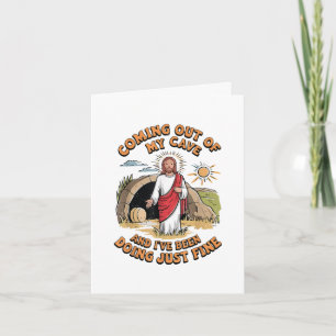 Cartão De Festividades Homens Jesus Saindo da Minha Caverna