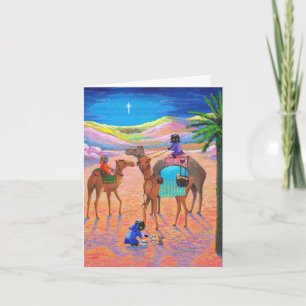 Cartão De Festividades Homens sábios Creationarts do camelo engraçado do