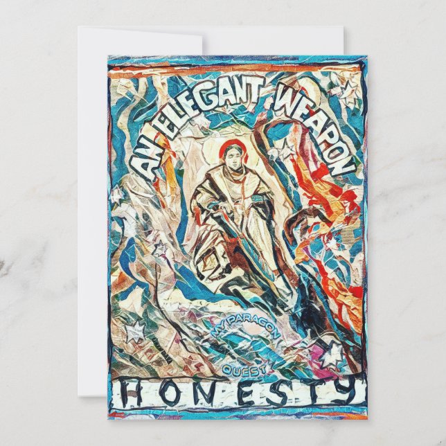 Cartão De Festividades Honestidade, uma arma elegante (Frente)