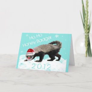 Cartão De Festividades Honey Badger Christmas 2012 Greeting Card