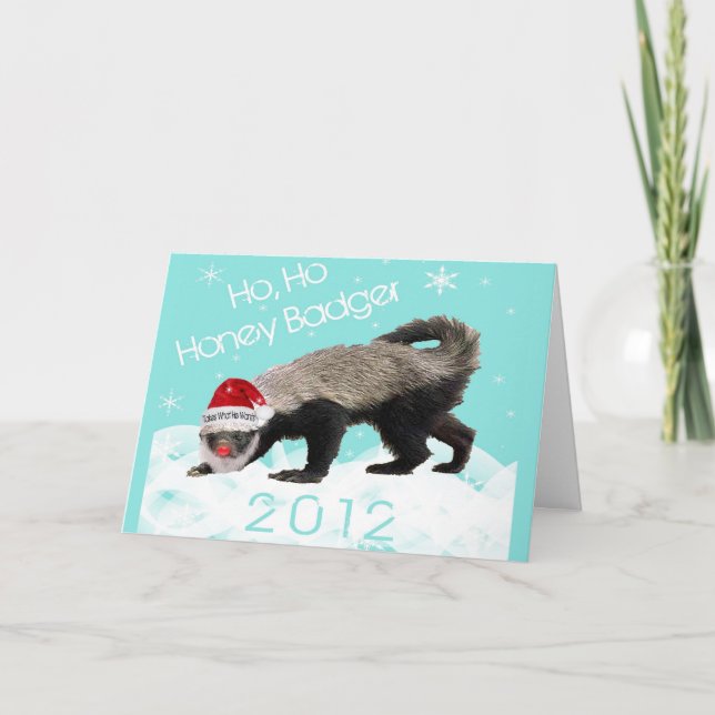 Cartão De Festividades Honey Badger Christmas 2012 Greeting Card (Frente)