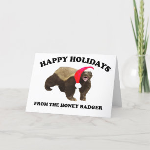 Cartão De Festividades Honey Badger Christmas Card