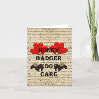 Cartão De Festividades Honey badger do care