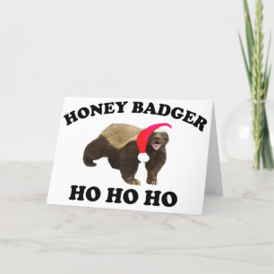 Cartão De Festividades Honey Badger HO HO HO