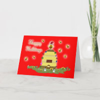 Honey bee happy holidays honey bee apiary buzz