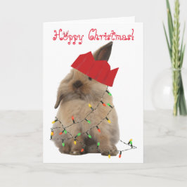 Cartão De Festividades Hoppy Christmas Bunny Card