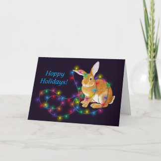 Cartão De Festividades Hoppy Holidays Bunny Card