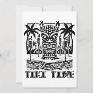Cartão De Festividades Hora de Tiki - Escape das Ilhas Tropicais