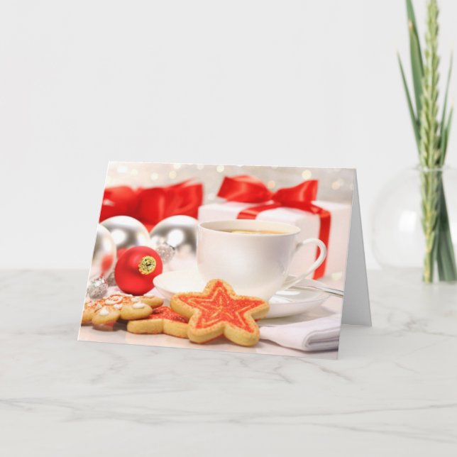Cartão De Festividades Hora de uma pausa de chá (Frente)