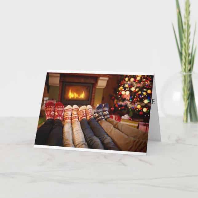 CARTÃO DE FESTIVIDADES HORA DO ANO PARA "PENSAR EM TI" NATAL (Frente)