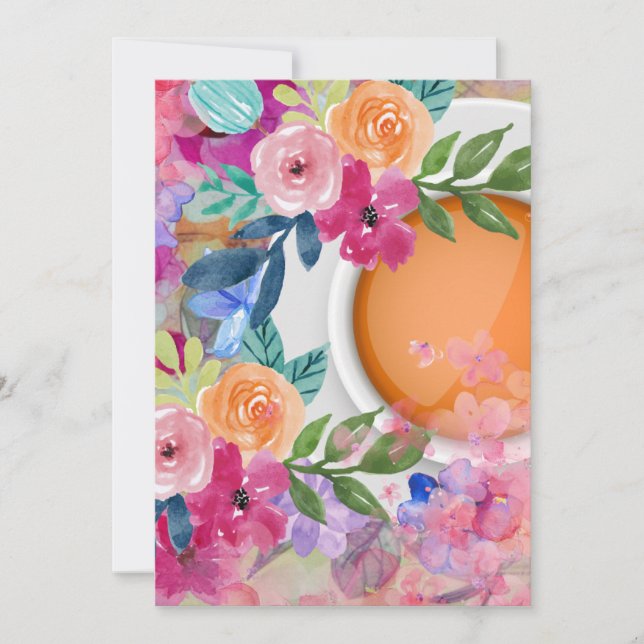 Cartão De Festividades Hora do chá (Frente)