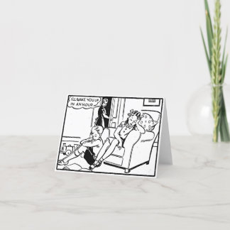 Cartão De Festividades Hora do Nap da Vintage