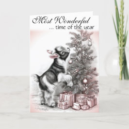 Cartão De Festividades Hora Mais Maravilhosa do Ano - Cabra Bebê