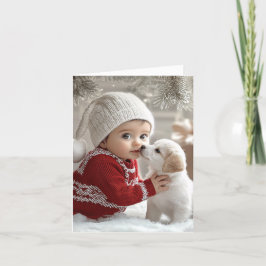 Cartão De Festividades Horário de inverno com os menores auxiliares de Pa