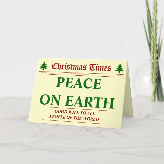 Cartão De Festividades Horário de Natal - Nº 001 (Frente)