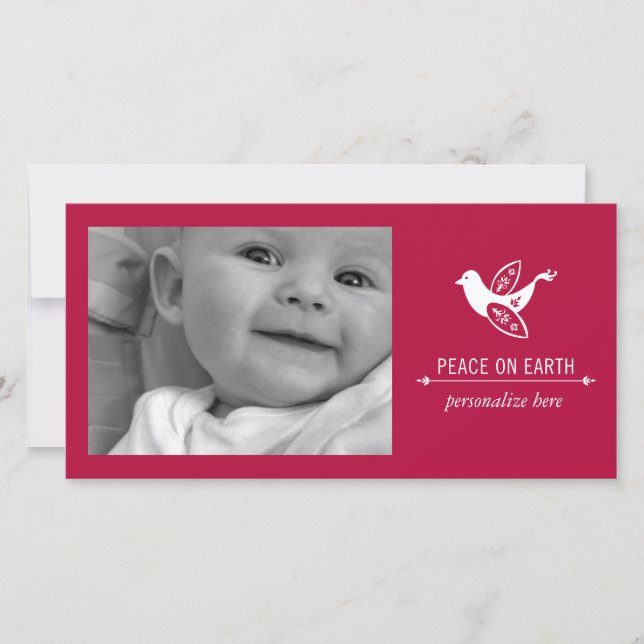 Cartão De Festividades Horizontal 1-photo card (Frente)