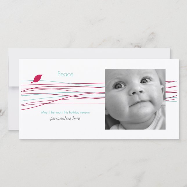 Cartão De Festividades Horizontal 1-photo card (Frente)