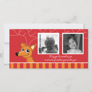 Cartão De Festividades Horizontal 2-photo card