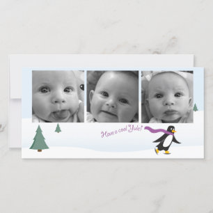 Cartão De Festividades Horizontal 3-photo card