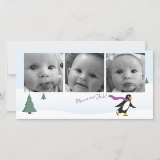 Cartão De Festividades Horizontal 3-photo card