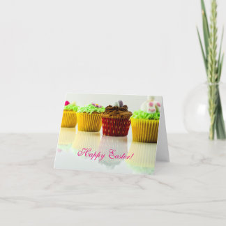 Cartão De Festividades Horizontal - cupcakes do "felz pascoa"