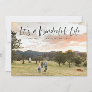 Cartão De Festividades Horizontal É uma Vida Maravilhosa Foto com Bleed T