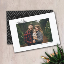 Horizontal Photo black chevrons - white border