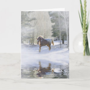 Cartão De Festividades Horse Christmas Season's Greetings Card