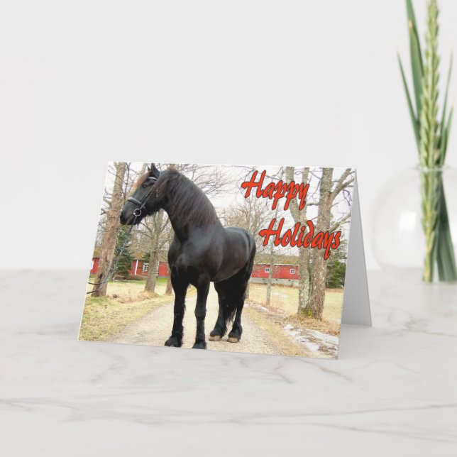 Cartão De Festividades Horse Happy Holidays.jpg (Frente)
