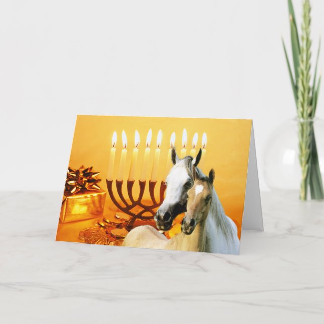 Cartão De Festividades Horse Pals Chanukah Card (Frente)