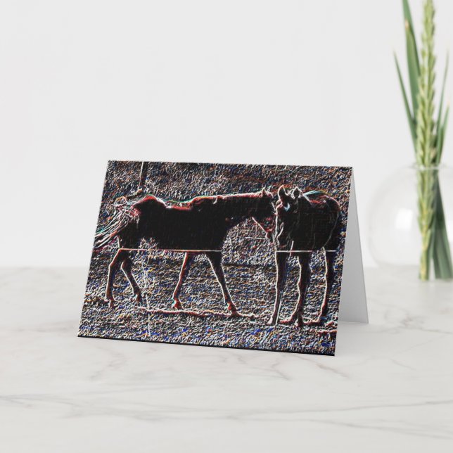 Cartão De Festividades Horse Play (Frente)