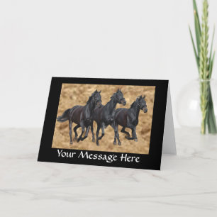 Cartão De Festividades Horses Wild Card