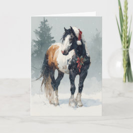 Cartão De Festividades  Horsey Christmas Greeting Card 
