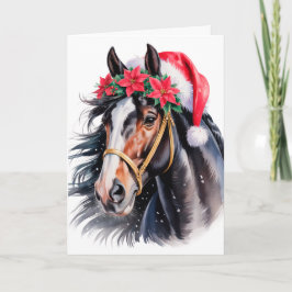 Cartão De Festividades  Horsey Christmas Greeting Card 