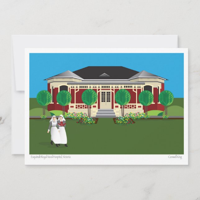 Cartão De Festividades Hospital Real de Esquimalt - Victoria BC (Frente)