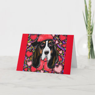 Cartão De Festividades Hound Basset