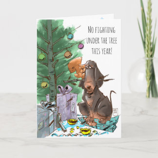 Cartão De Festividades Hound Dog Christmas