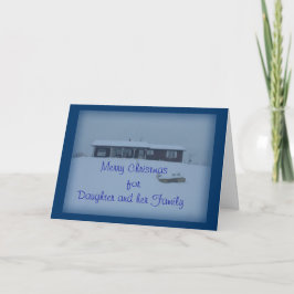 Cartão De Festividades House on a Snowy Hill- personalize it