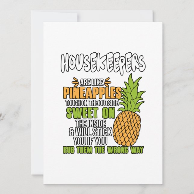 Cartão De Festividades Housekeepers Are Like Pineapples. (Frente)