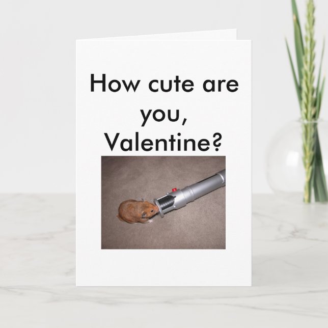 Cartão De Festividades How cute are you? Valentines card (Frente)