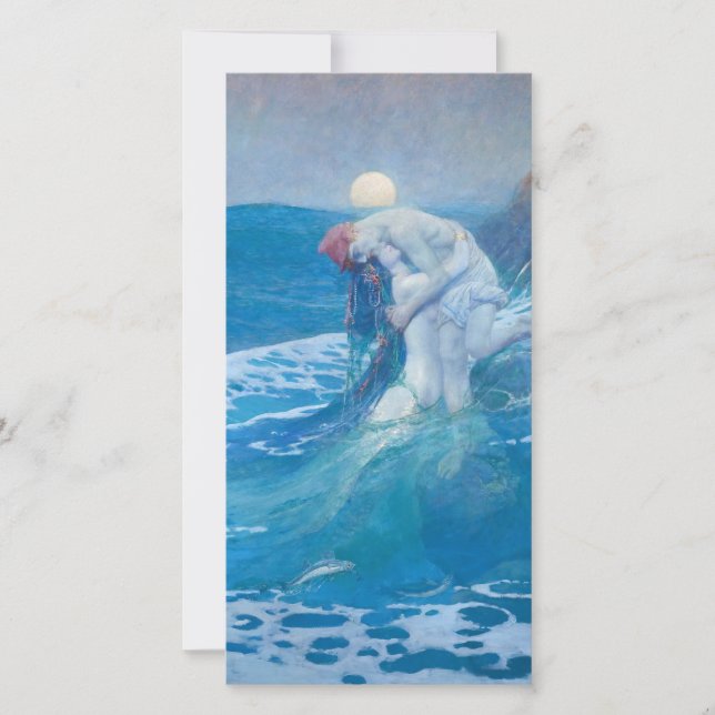 Cartão De Festividades Howard Pyle - A Sereia (Frente)