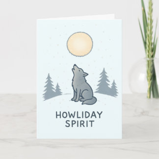 Cartão De Festividades Howliday Spirit - Funny Christmas Card