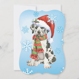 Cartão De Festividades Howlidays feliz great dane