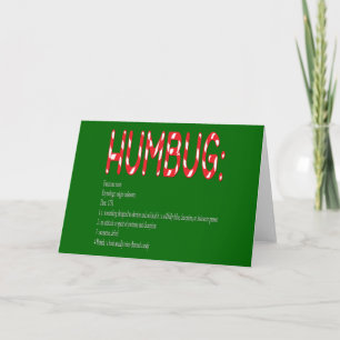 Cartão De Festividades HUMBUG: definição