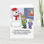 Cartão De Festividades Humming Snowman<br><div class="desc">Humming Snowman é a forma perfeita de transmitir os seus desejos de Férias nesta época de Natal.</div>